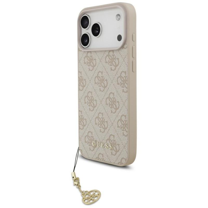 „Guess 4G Charms Collection“ „MagSafe“ dėklas, skirtas „iPhone 17 Pro Max“ – rožinis