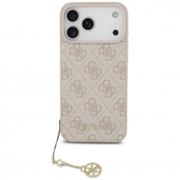 „Guess 4G Charms Collection“ „MagSafe“ dėklas, skirtas „iPhone 17 Pro Max“ – rožinis