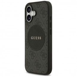 „Guess 4G Circle Classic Logo MagSafe“ dėklas, skirtas iPhone 17 – juodas