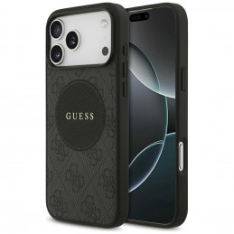 „Guess 4G Circle Classic Logo MagSafe“ dėklas, skirtas „iPhone 17 Pro Max“ – juodas