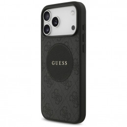 „Guess 4G Circle Classic Logo MagSafe“ dėklas, skirtas „iPhone 17 Pro Max“ – juodas