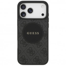 „Guess 4G Circle Classic Logo MagSafe“ dėklas, skirtas „iPhone 17 Pro Max“ – juodas