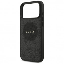 „Guess 4G Circle Classic Logo MagSafe“ dėklas, skirtas „iPhone 17 Pro Max“ – juodas