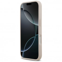 „Guess 4G Circle Classic“ logotipo „MagSafe“ dėklas, skirtas „iPhone 17“ – rožinis