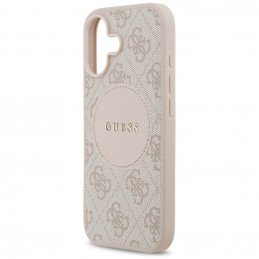 „Guess 4G Circle Classic“ logotipo „MagSafe“ dėklas, skirtas „iPhone 17“ – rožinis