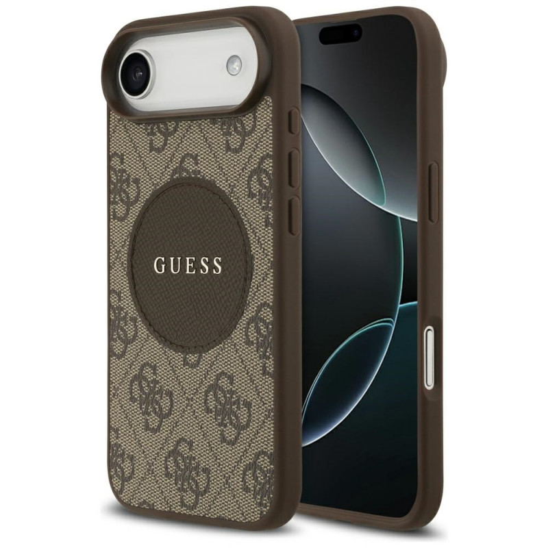 „Guess 4G Circle Classic Logo MagSafe“ dėklas, skirtas „iPhone Air“ – rudas