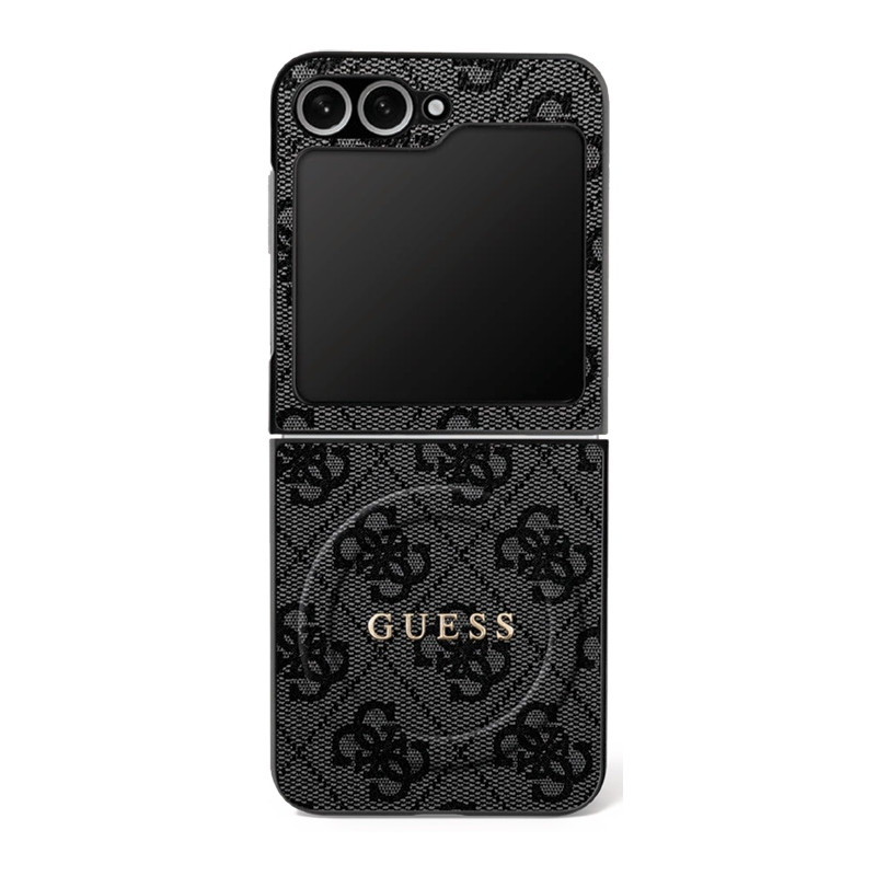 „Guess 4G Classic MagSafe“ dėklas, skirtas „Samsung Galaxy Z Flip 7“ – juodas