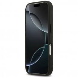 „Guess 4G“ „MagSafe“ dėklas su gėlių raštu, skirtas „iPhone 17 Pro Max“ – juodas
