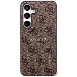 „Guess 4G Ring Classic Logo MagSafe“ dėklas, skirtas „Samsung Galaxy S25 FE“ – rudas
