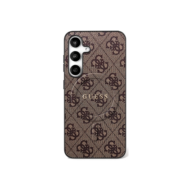 „Guess 4G Ring Classic Logo MagSafe“ dėklas, skirtas „Samsung Galaxy S25 FE“ – rudas