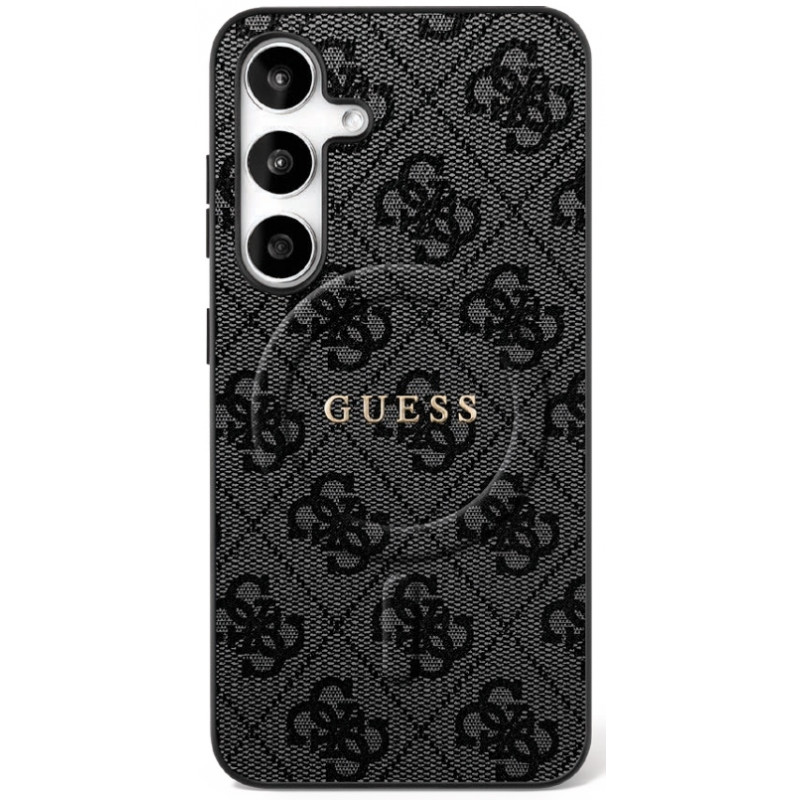 „Guess 4G Ring Classic Logo MagSafe“ dėklas, skirtas „Samsung Galaxy S25 FE“ - juodas