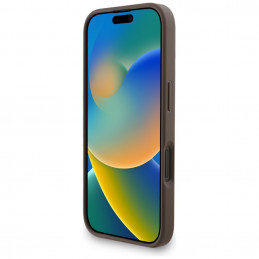 „Guess 4G Strap 4G Classic“ logotipo dėklas, skirtas iPhone 16 – rudas