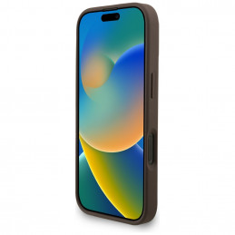 „Guess 4G Strap 4G Classic“ logotipo dėklas, skirtas „iPhone 16 Pro Max“ – rudas