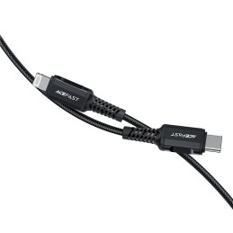 Acefast C4-01 Lightning – USB-C PD laidas 30W 3A 480Mb/ s 1,8m – juodas
