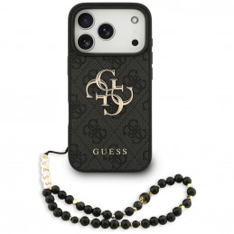 „Guess 4G Strap 4G Classic“ logotipo dėklas, skirtas „iPhone 17 Pro“ – juodas