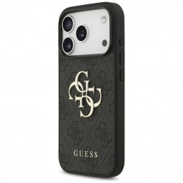 „Guess 4G Strap 4G Classic“ logotipo dėklas, skirtas „iPhone 17 Pro“ – juodas