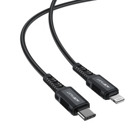 Acefast C4-01 Lightning – USB-C PD laidas 30W 3A 480Mb/ s 1,8m – juodas