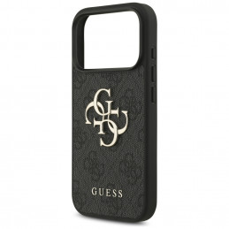 „Guess 4G Strap 4G Classic“ logotipo dėklas, skirtas „iPhone 17 Pro“ – juodas
