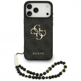 „Guess 4G Strap 4G Classic“ logotipo dėklas, skirtas „iPhone 17 Pro Max“ – juodas