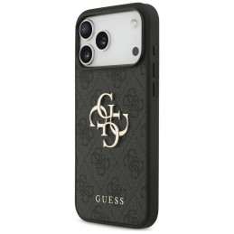 „Guess 4G Strap 4G Classic“ logotipo dėklas, skirtas „iPhone 17 Pro Max“ – juodas
