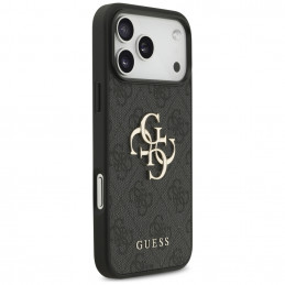 „Guess 4G Strap 4G Classic“ logotipo dėklas, skirtas „iPhone 17 Pro Max“ – juodas