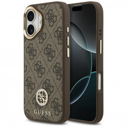 „Guess 4G Strass Logo MagSafe“ dėklas, skirtas iPhone 17 – rudas