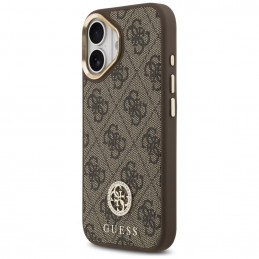 „Guess 4G Strass Logo MagSafe“ dėklas, skirtas iPhone 17 – rudas