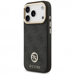 „Guess 4G Strass Logo MagSafe“ dėklas, skirtas „iPhone 17 Pro“ – juodas