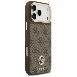 „Guess 4G Strass Logo MagSafe“ dėklas, skirtas „iPhone 17 Pro Max“ – rudas