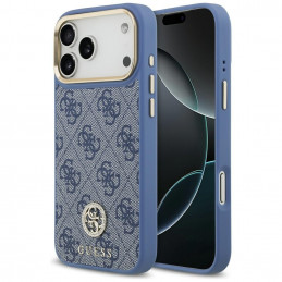„Guess 4G Strass Logo MagSafe“ dėklas, skirtas „iPhone 17 Pro Max“ – mėlynas