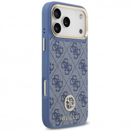 „Guess 4G Strass Logo MagSafe“ dėklas, skirtas „iPhone 17 Pro Max“ – mėlynas