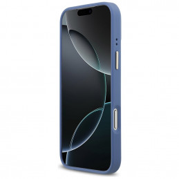 „Guess 4G Strass Logo MagSafe“ dėklas, skirtas „iPhone 17 Pro Max“ – mėlynas