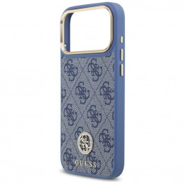 „Guess 4G Strass Logo MagSafe“ dėklas, skirtas „iPhone 17 Pro Max“ – mėlynas