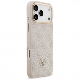 „Guess 4G Strass Logo MagSafe“ dėklas, skirtas „iPhone 17 Pro Max“ – rožinis