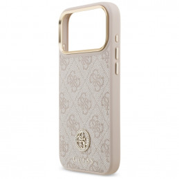 „Guess 4G Strass Logo MagSafe“ dėklas, skirtas „iPhone 17 Pro Max“ – rožinis