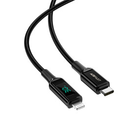 Acefast MFI kabelis USB Type C – Lightning 1,2m, 30W, 3A juodas (C6-01 Black)