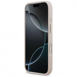 „Guess 4G Strass Logo MagSafe“ dėklas, skirtas „iPhone 17 Pro“ – rožinis
