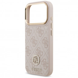 „Guess 4G Strass Logo MagSafe“ dėklas, skirtas „iPhone 17 Pro“ – rožinis