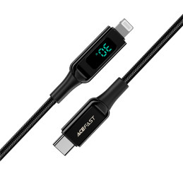 Acefast MFI kabelis USB Type C – Lightning 1,2m, 30W, 3A juodas (C6-01 Black)