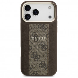 „Guess 4G Stripe MagSafe“ dėklas, skirtas „iPhone 17 Pro Max“ – rudas