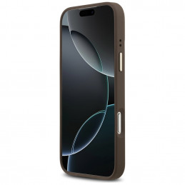 „Guess 4G Stripe MagSafe“ dėklas, skirtas „iPhone 17 Pro Max“ – rudas