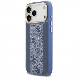 „Guess 4G Stripe MagSafe“ dėklas, skirtas „iPhone 17 Pro Max“ – mėlynas