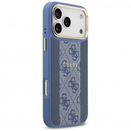 „Guess 4G Stripe MagSafe“ dėklas, skirtas „iPhone 17 Pro Max“ – mėlynas