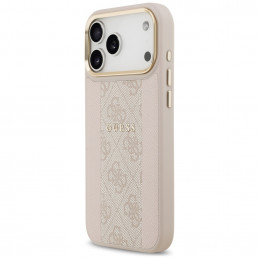 „Guess 4G Stripe MagSafe“ dėklas, skirtas „iPhone 17 Pro Max“ – rožinis
