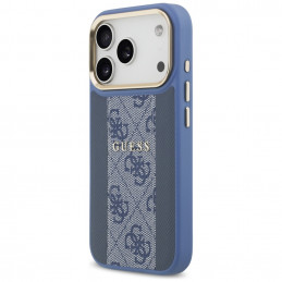 „Guess 4G Stripe MagSafe“ dėklas, skirtas „iPhone 17 Pro“ – mėlynas