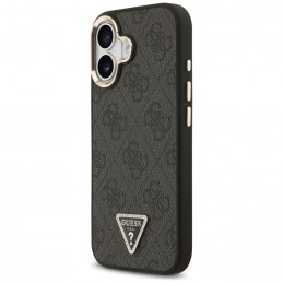 „Guess 4G“ trikampio logotipo „MagSafe“ dėklas, skirtas „iPhone 17“ – juodas ir auksinis