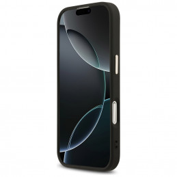 „Guess 4G“ trikampio logotipo „MagSafe“ dėklas, skirtas „iPhone 17“ – juodas ir auksinis