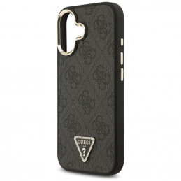 „Guess 4G“ trikampio logotipo „MagSafe“ dėklas, skirtas „iPhone 17“ – juodas ir auksinis