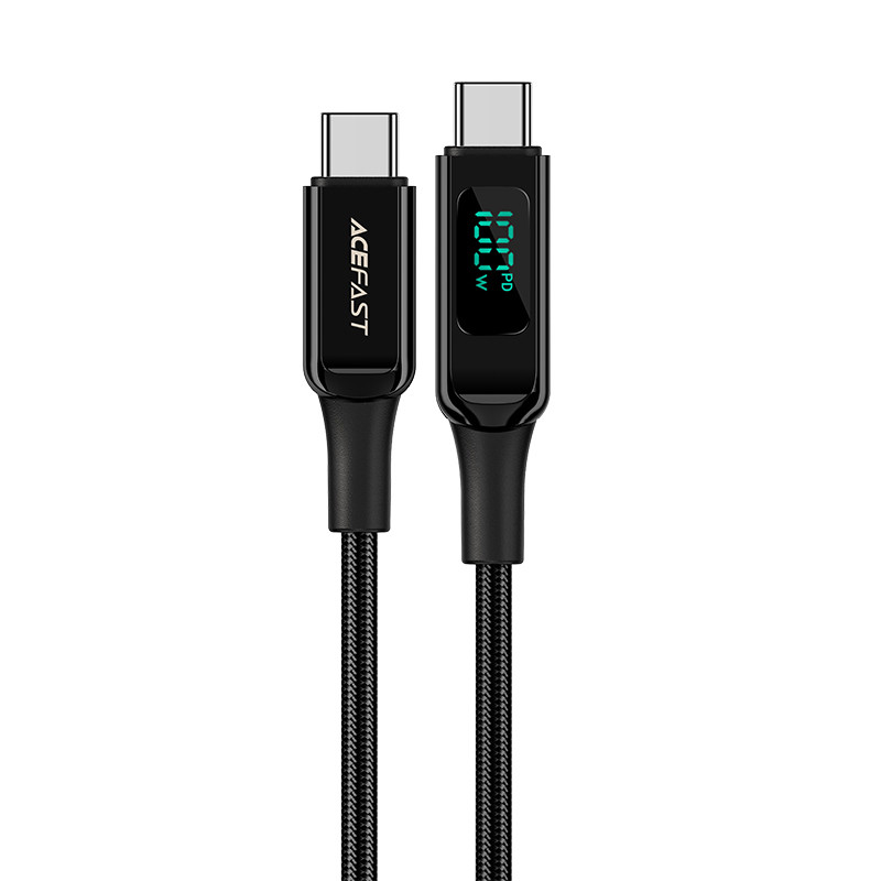 Acefast C6-03 Black USB-C - USB-C PD QC kabelis 100W 5A 480Mb/ s 2m - juodas