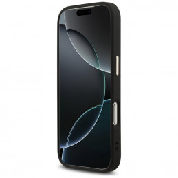 „Guess 4G“ trikampio logotipo „MagSafe“ dėklas, skirtas „iPhone 17 Pro“ – juodas ir auksinis